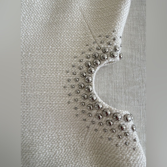 A.L.C. Cream Mini Dress with Silver Accents - Picture 6 of 16